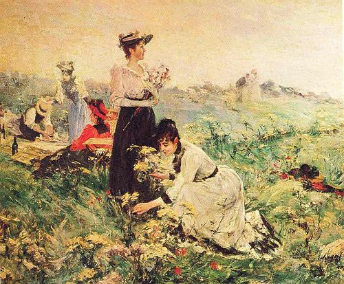 Juan Luna Picnic in Normandy painting Norge oil painting art